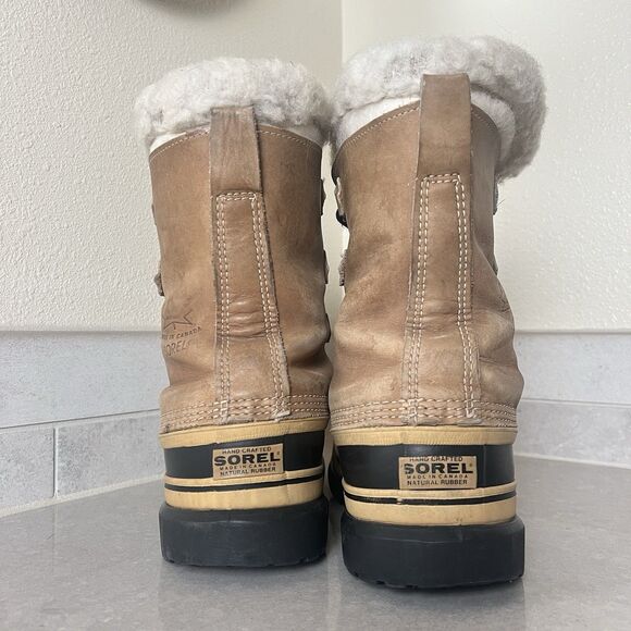 Sorrel Caribou Kaufman Mens 10 Made in Canada Waterproff Winter Snow Boots Wool - Picture 7 of 16